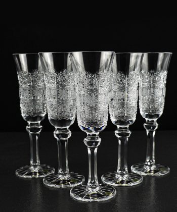 Bohemian Crystal Champagne Glasses