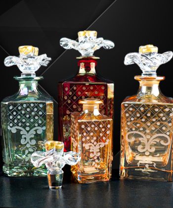 Bohemian Crystal Perfume Bottle & Decanter