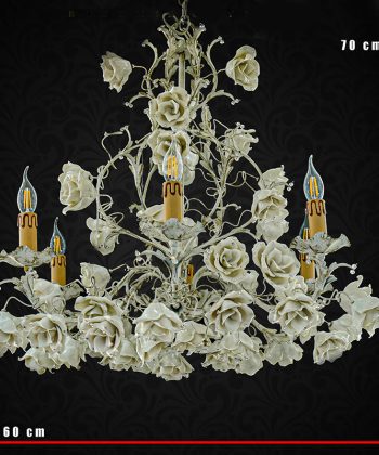 Off White Floral Chandelier