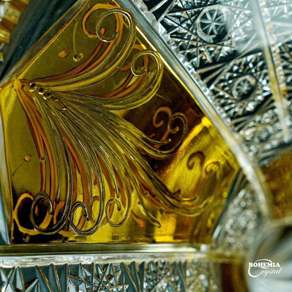 gold plated bohemia crystal flower vase 2